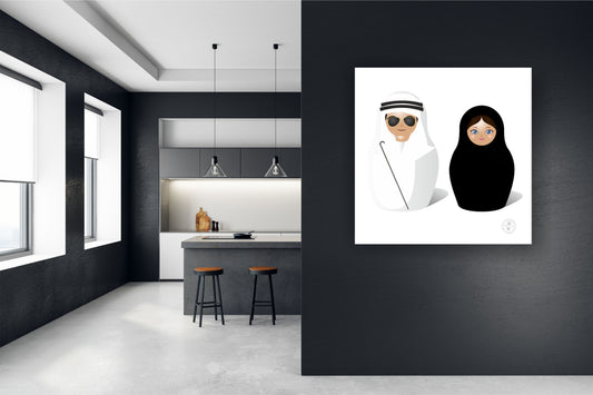 Local Couple (Canvas 1m x 1m) Personalised